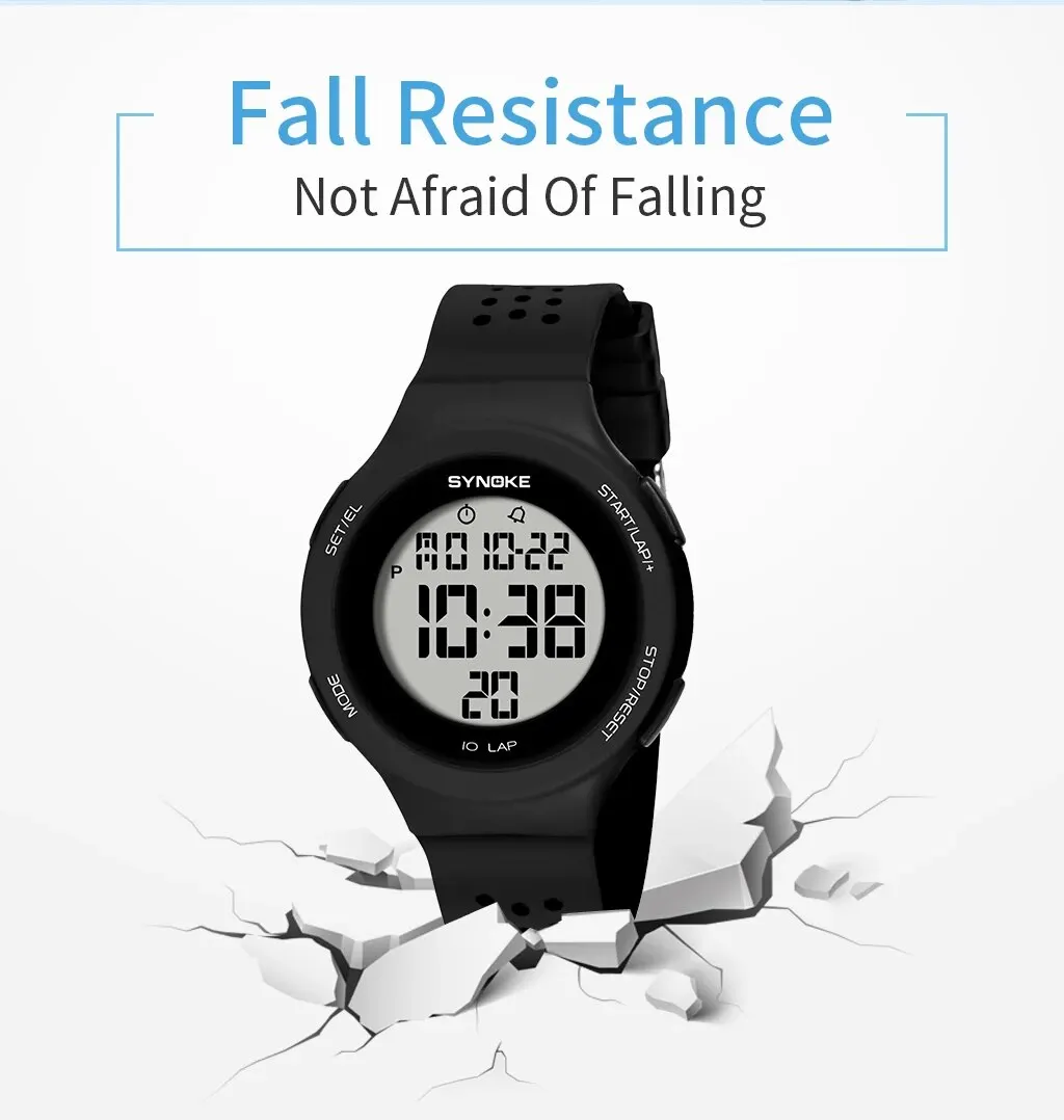 Outdoor Sport Uhr Männer Alarm Chrono Uhr 5Bar Wasserdichte Militär Uhren LED Display Shock Digital Uhr Dünne Design – Detail 2