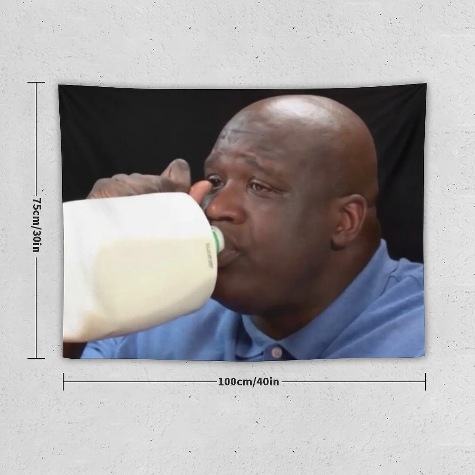 Shaq-tapiz de leche para beber al aire libre, decoración para dormitorio, diseño de habitación, tapiz para el hogar