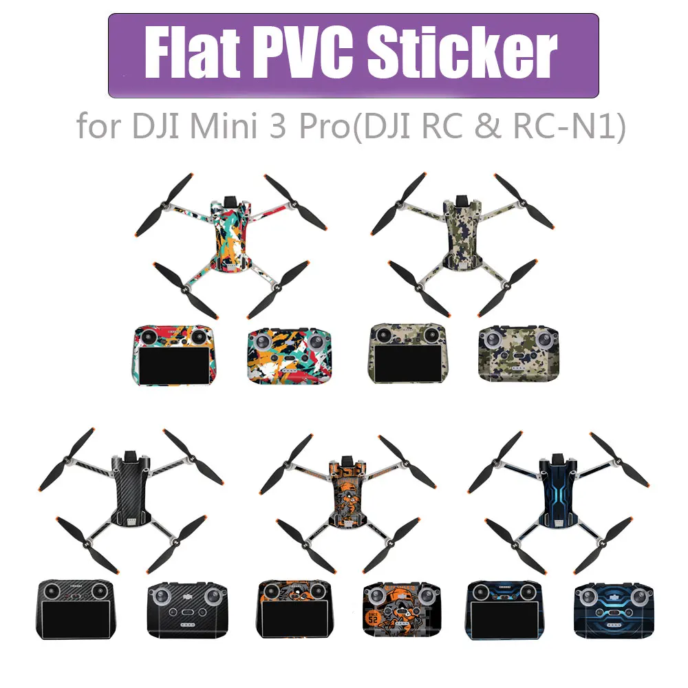 Sticker Skin for DJI Mini 3 Pro Stickers Protector Waterproof PVC Sticker for DJI RC/RC-N1 Remote Controller Drone Accessories drone accessories