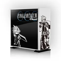 Anime Character Stickers for Gaming PC Cases - Waterproof Vinyl Decals (A Black and White)