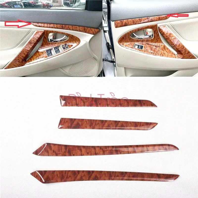 

Wooden Color Interior Door Trimr Car Decoration Accessories For Toyota Camry 2006- 2011