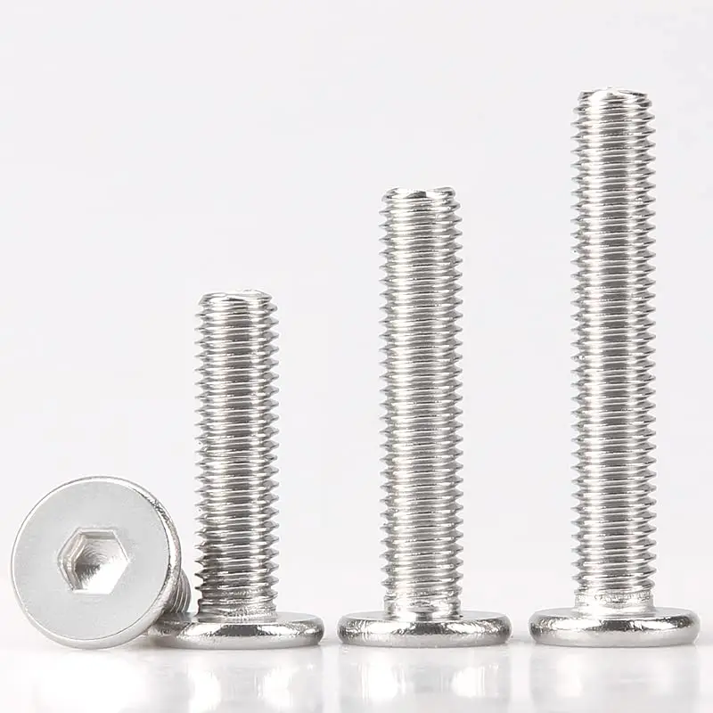 M1.6 M2 M2.5 M3 M4 M5 M6 M8 Hex Hexagon Socket Ultra Thin Flat Wafer Allen Head Screw Bolt A2-70 304 Stainless Steel