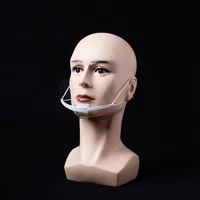Portable Anti-fog Transparent Plastic Mask Mouth Cover Spittle Protect Tattoo Makeup Hotel Kitchen Supply Accessories 1