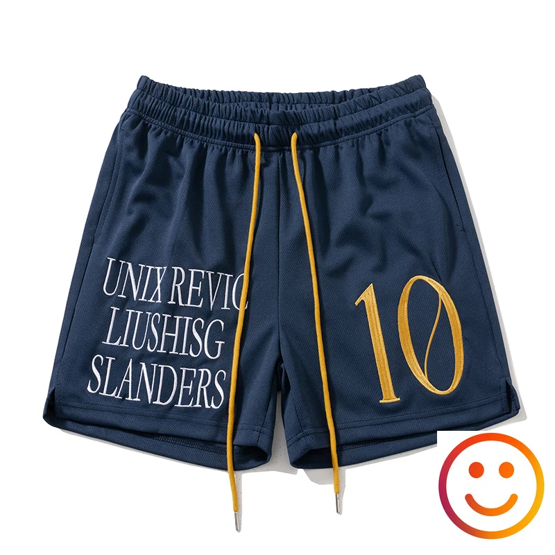 Number 10 Embroidery Logo Mesh Shorts Men Women Quick Dry Basketball Shortpant Victory Team Sport Breathe Breeches