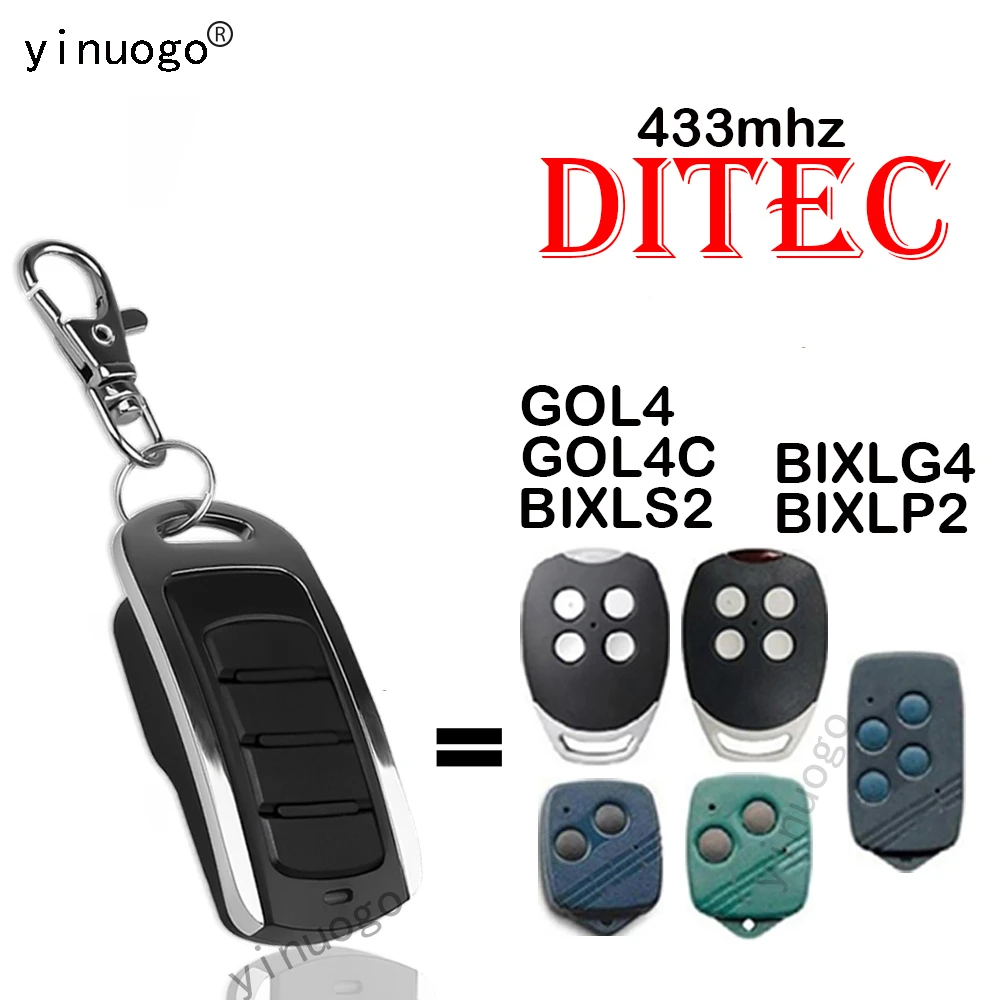 smart lever door lock DITEC GOL4C BIXLG4 BIXLS2 BIXLP2 GOL4  Remote Control Replacement DITEC Remote Control Gate 433mhz Fixed Code and Rolling Code keypad card reader access control