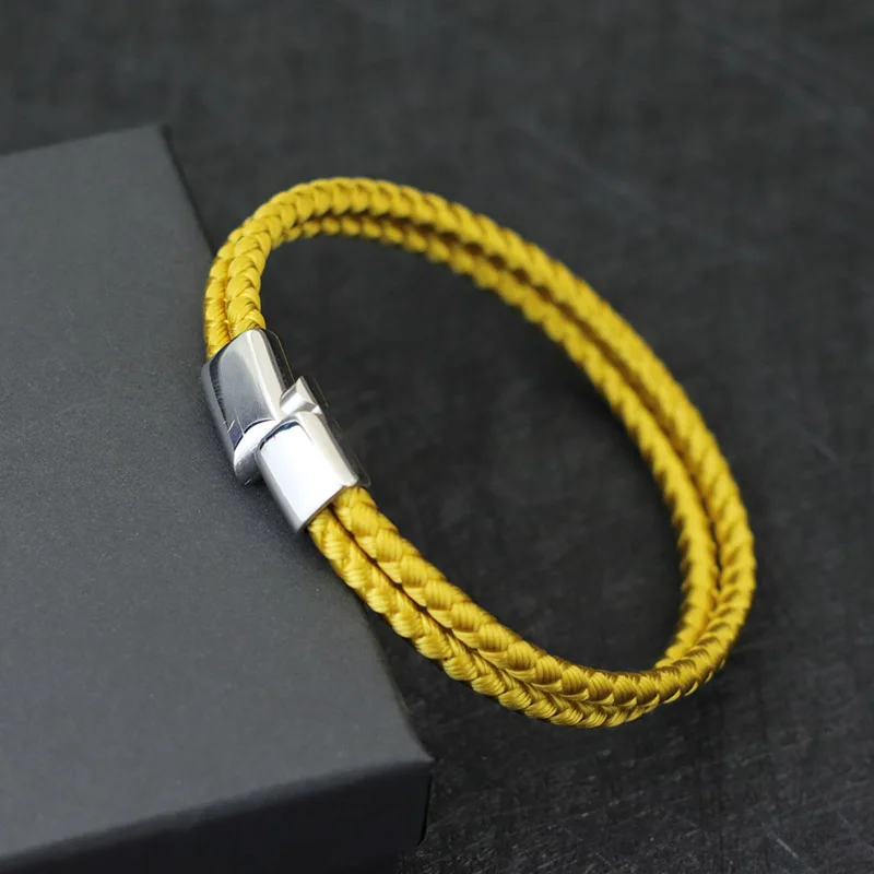 Stainless Steel Magnetic Rope Bracelet for Men