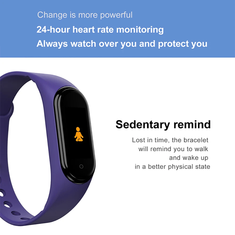 Smart Watch Bracciale IP65 Orologio impermeabile Pressione sanguigna Cardiofrequenzimetro Fitness Tracker Bracciale intelligente - Image 3
