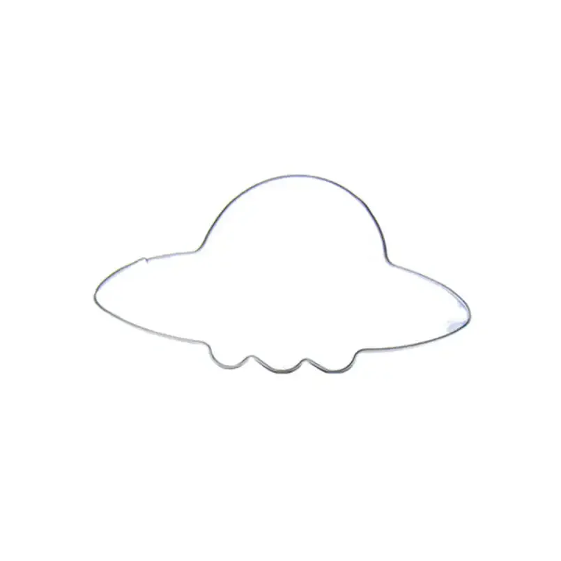 UFO Cake Decorating Fondant Cutters Tools,Mini Aircraft Shape Cookie Biscuit Baking Molds,Stainless Steel,DIY Oven Tools