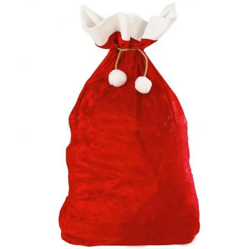 

Красный Подарочный пакет с Санта-Клаусом 70x50 см, большие высококачественные бархатные супер мягкие мешки для конфет, новогодний подарок с Санта-Клаусом