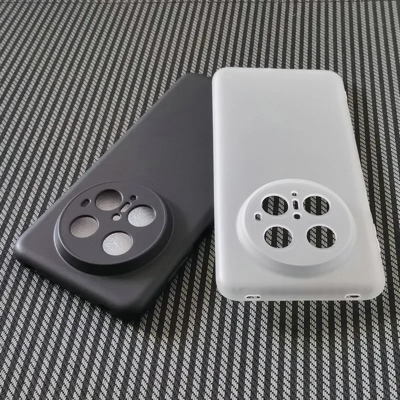 Frosted Clear Black Silicone Protective Phone Case - Soft TPU Cover