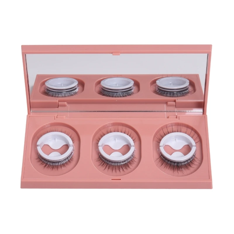 

3 Pairs Eyelashes Easy to Put on Self-Adhesive False Eyelashes No Glue for Women