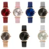 Luxury Treasure Blue Simple Crystal Ladies Quartz Watch Casual Stainless Steel Stretch Strap Fashion Women Dress Clock Watches 6