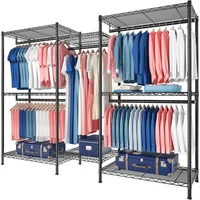 Clothes Rack Clothing Rack 900 LBS Clothing Racks for Hanging Clothes Heavy Duty Clothes Rack Freestanding Wardrobe Closet 2