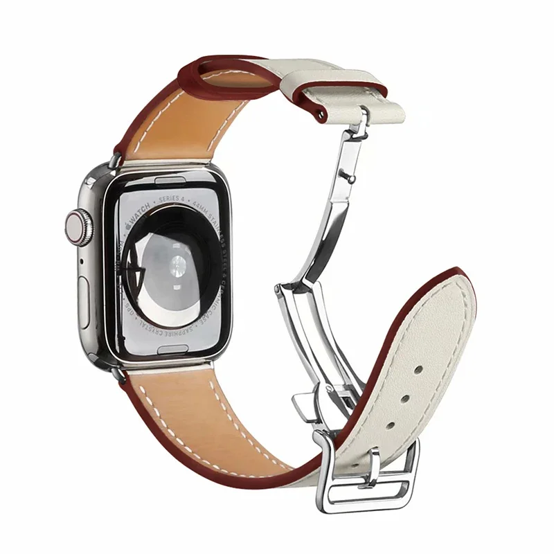 Premium Genuine Leather Watch Strap - Elegant Wristband
