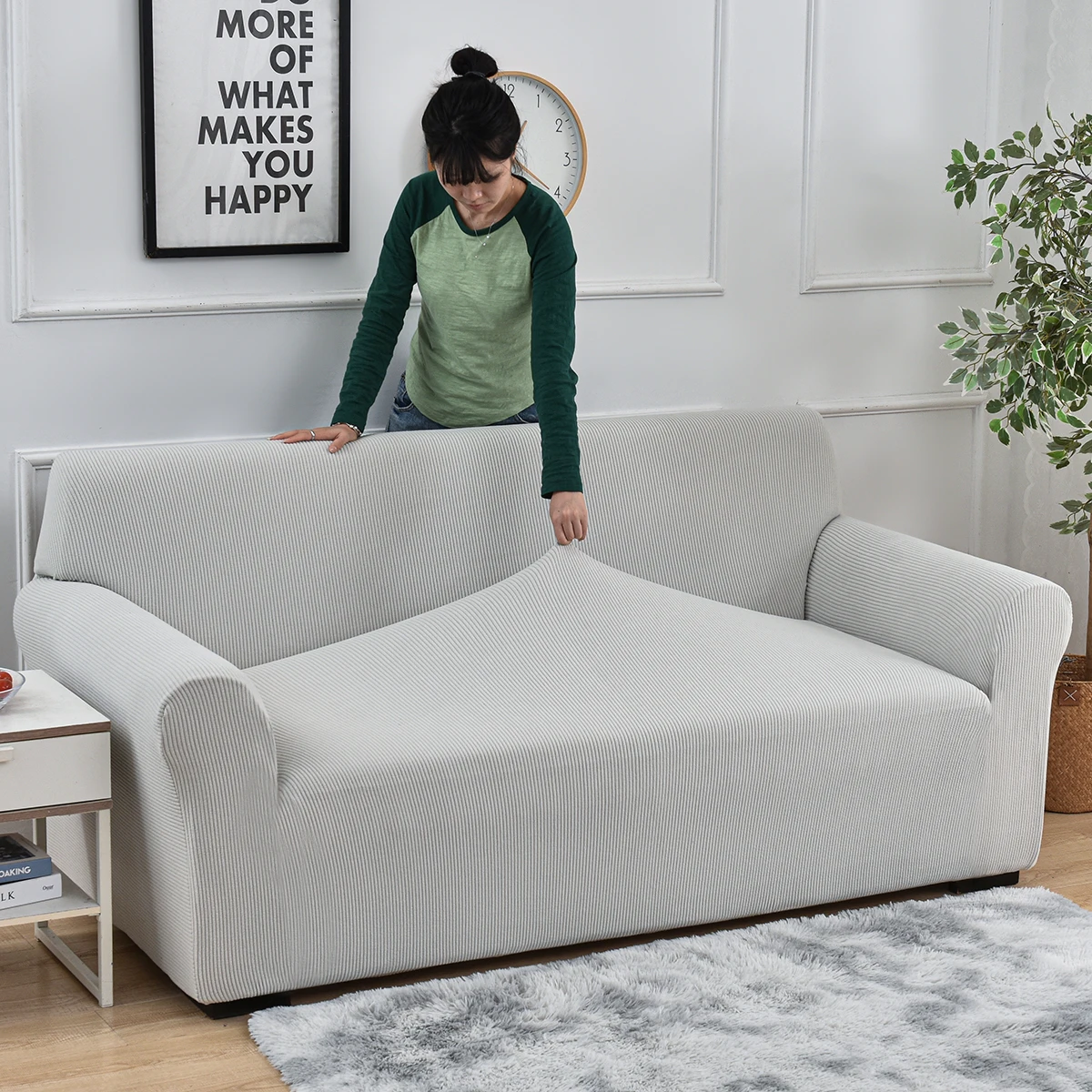 1pc Jacquard Elastic Sofa Slipcover Adjustable Non-slip Stretch Sofa Cover Home Living Room Sofa Protector Cover Home Decor 5