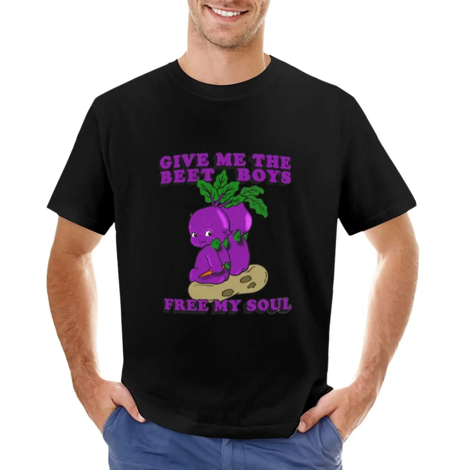 

Give me the beet boys free my soul T-Shirt black t shirts sweat shirt kawaii clothes mens graphic t-shirts anime