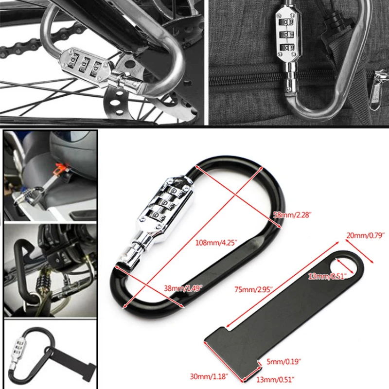 Motorcycle Helmet Lock Buckle Scooter Anti-theft Open Face Helmet