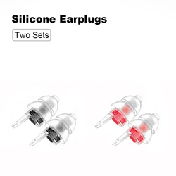 High Fidelity Reusable Earplugs for Concerts & Musicians - Premium Noise Reduction & Hypoallergenic Protection (Black and Red)
