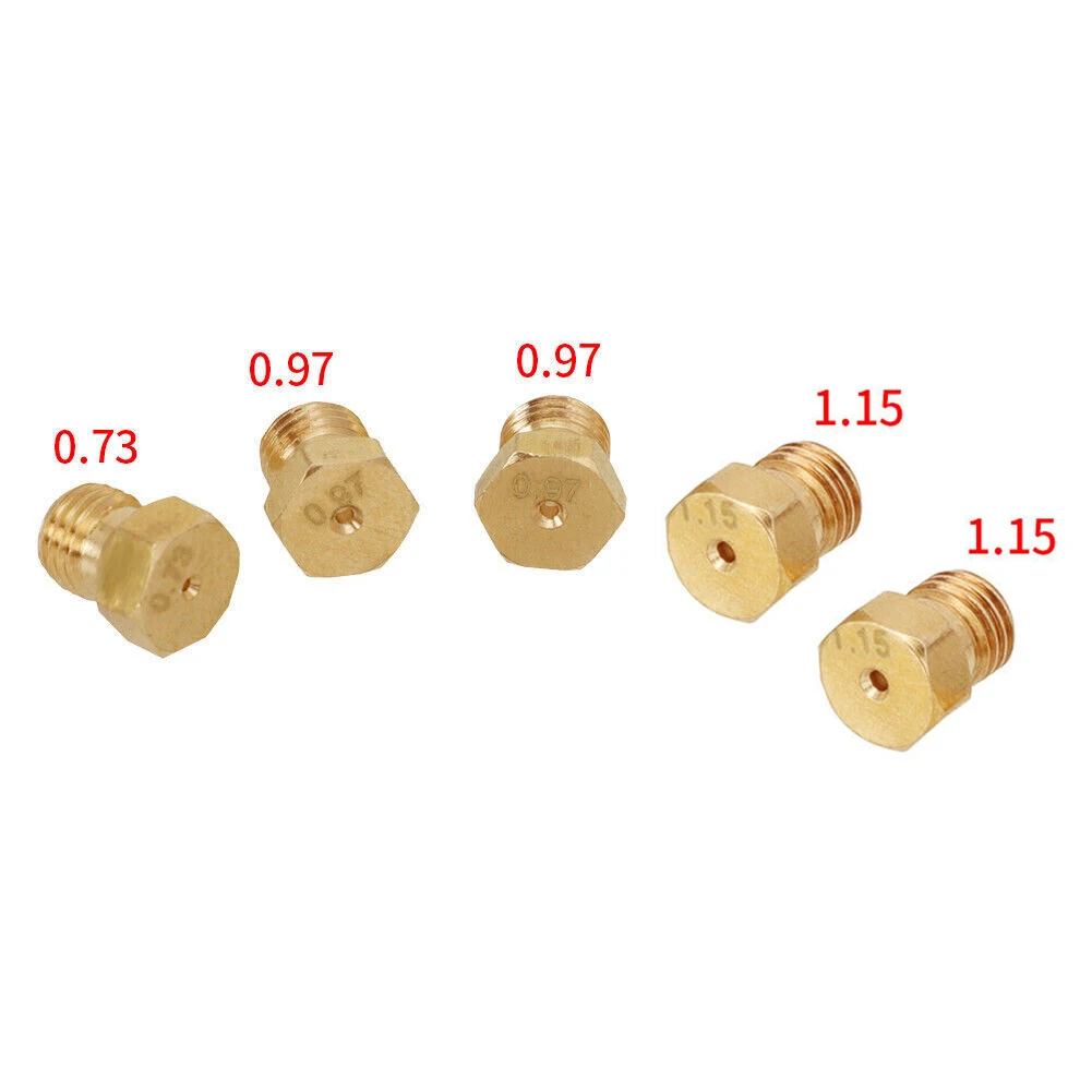 5PCS Burner Gas Natural Gas Hob LPG Conversion Kit Jets Nozzles Injectors Set Features Standard M6 X 0.75 Thread Kitchen Parts