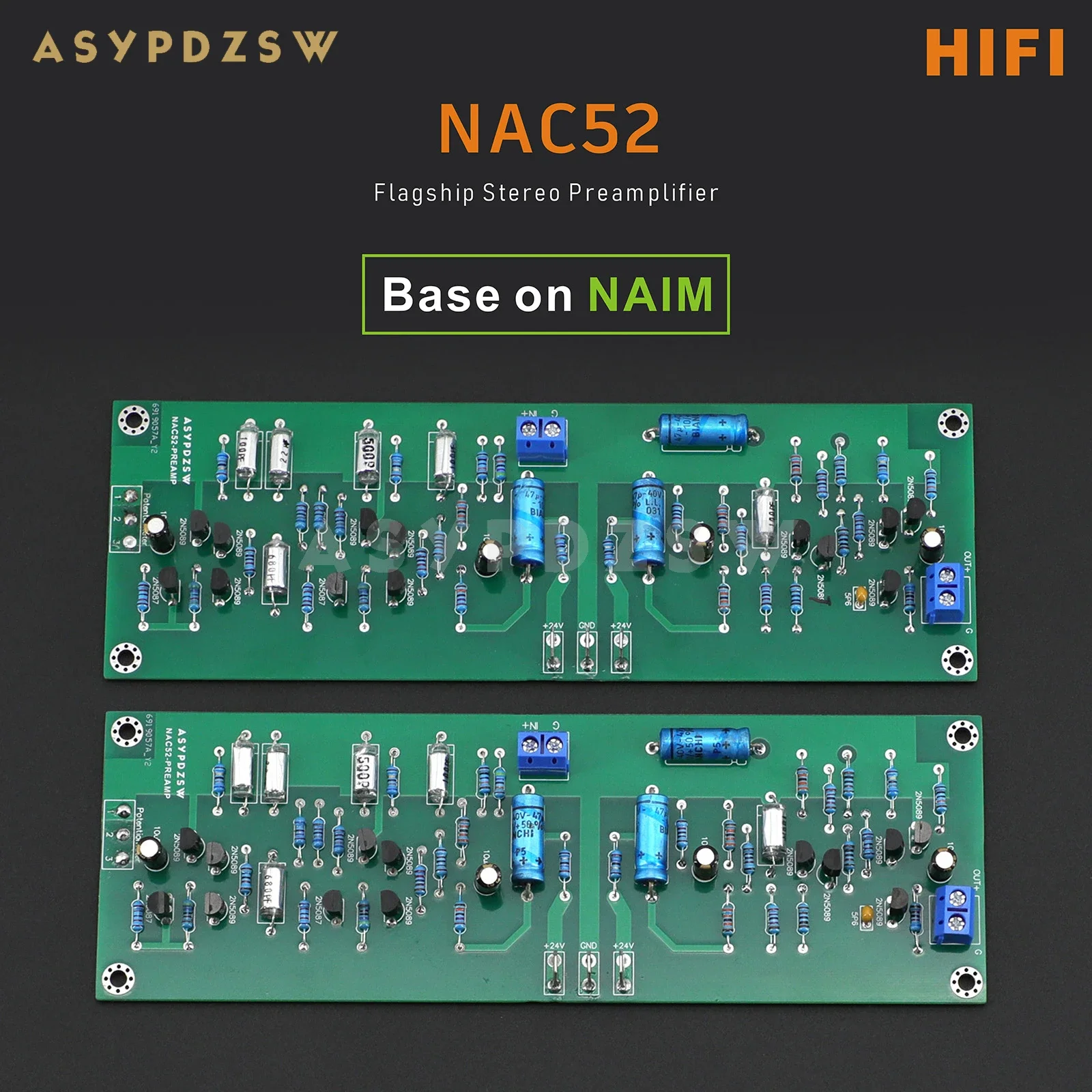 Flagship 2 Ch Hifi Stereo Nac52 Preamplificatore Base Su Naim Kit Fai Da Te/Scheda Finita