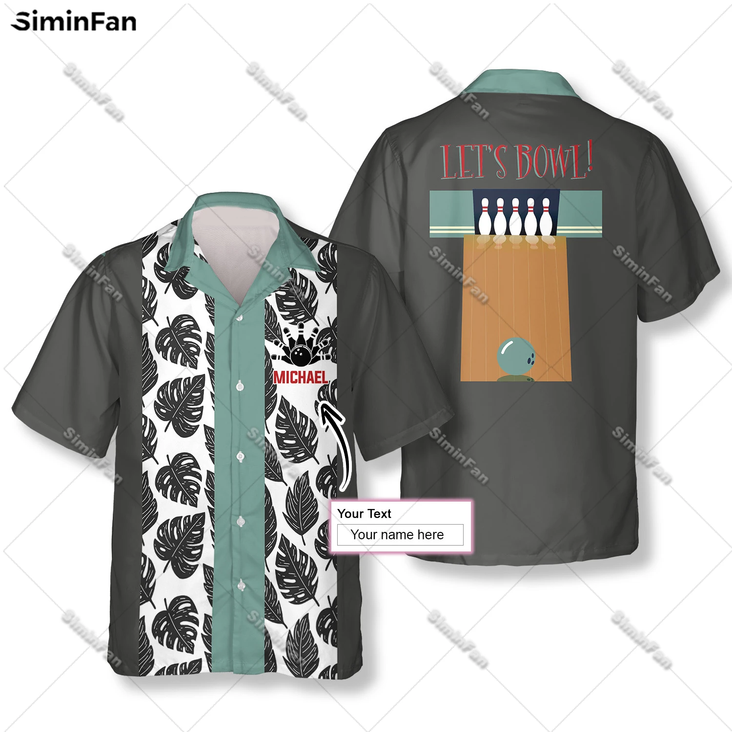 

Tropical Bowling Strike Mens Hawaiian Shirts 3D All Over Printed Male Lapel Tshirt Summer Luxury T-shirt Female Top Unisex Tee-1