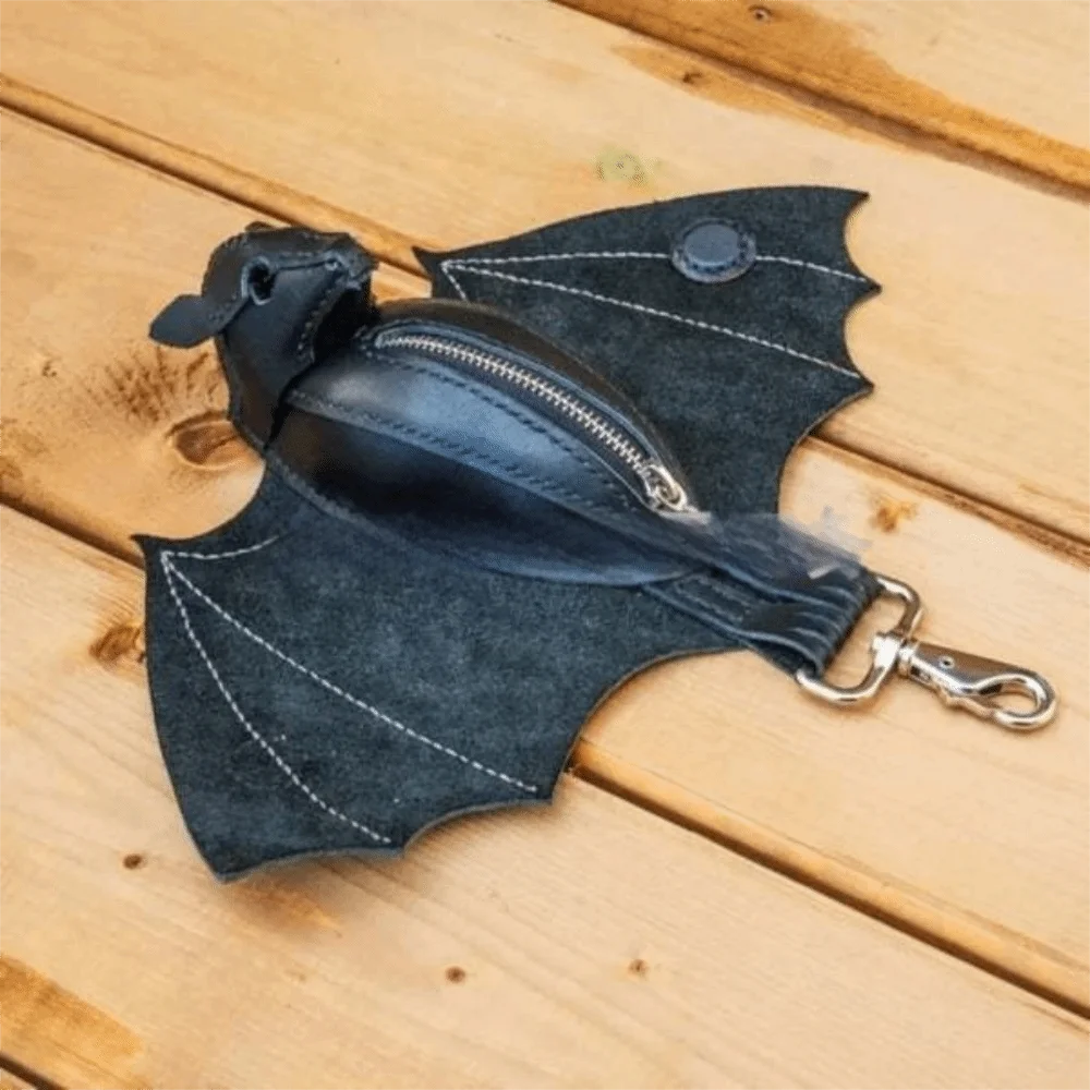 Creative Halloween Bat Keychain with Coin Purse and Pendant Ornaments