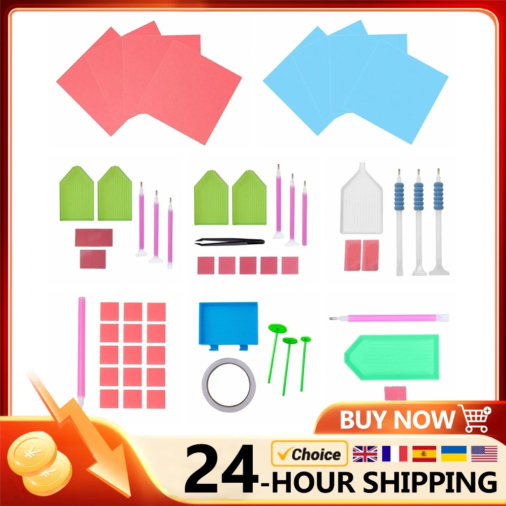 5D Cross Stitch Embroidery Pen Diamond Painting Tools Set DIY Diamond Painting Accessories Mosaic Glue Pen Kit Tweezers Tool diamond painting,diamond painting accessories,diamond art painting kit,diamond painting pen,diamond painting set