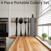 Portable Cutlery Set with Case Camping Utensils Kit Includes Spoon Fork Knife Chopsticks Travel Flatware for Outdoor Picnic 1