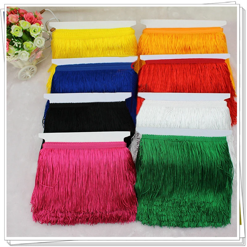 10 Yards 15cm TLace Trim Tassel Fringe Diy Latin Dress Stage Clothes Accessories Decor For Curtains Lamp Diy Accessory