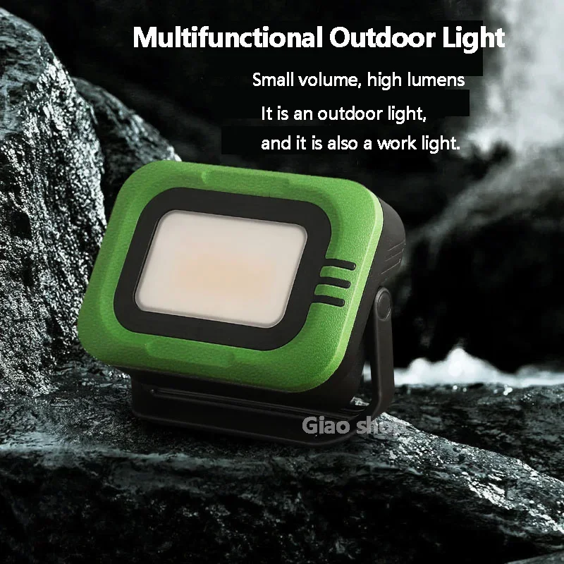 Portable Camping Lamp Solar Outdoor Spotlight Waterproof Flashlight Emergency Rechargeable Magnetic Hold Led Work Light 7500mAh led flashlight camping lamp led work light