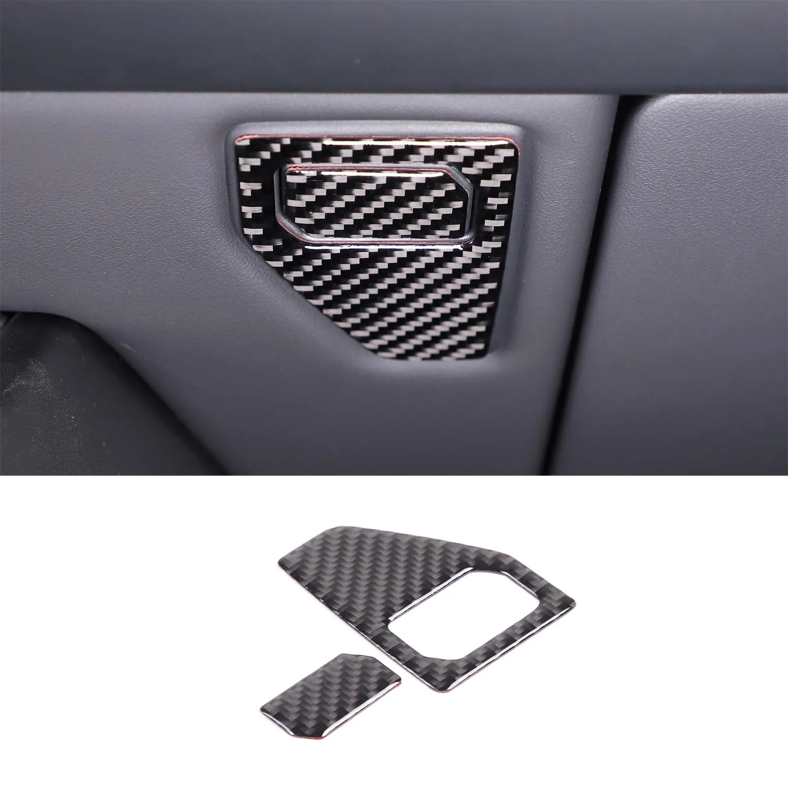 

For BMW 5 Series G60 2024+ soft carbon fiber car styling car passenger glove box switch sticker car interior accessories
