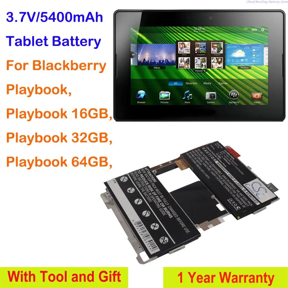 

Аккумулятор для планшета Cameron Sino, 5400 мАч, 916TA029H, RU1,SQU-1001 для Blackberry Playbook, Playbook 16 ГБ, Playbook 32 ГБ, Playbook 64 ГБ