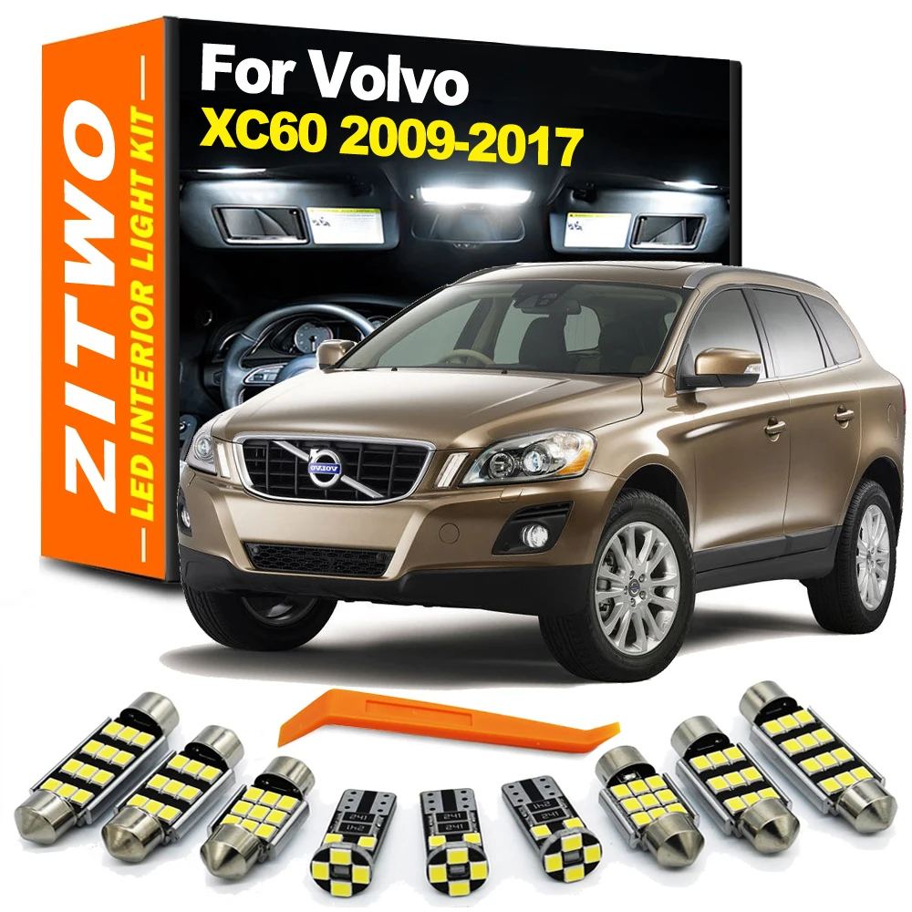 

ZITWO Car Accessories LED Bulb Interior Dome Map Light Kit For Volvo XC60 2009 2010 2011 2012 2013 2014 2015 2016 2017 Foot Lamp