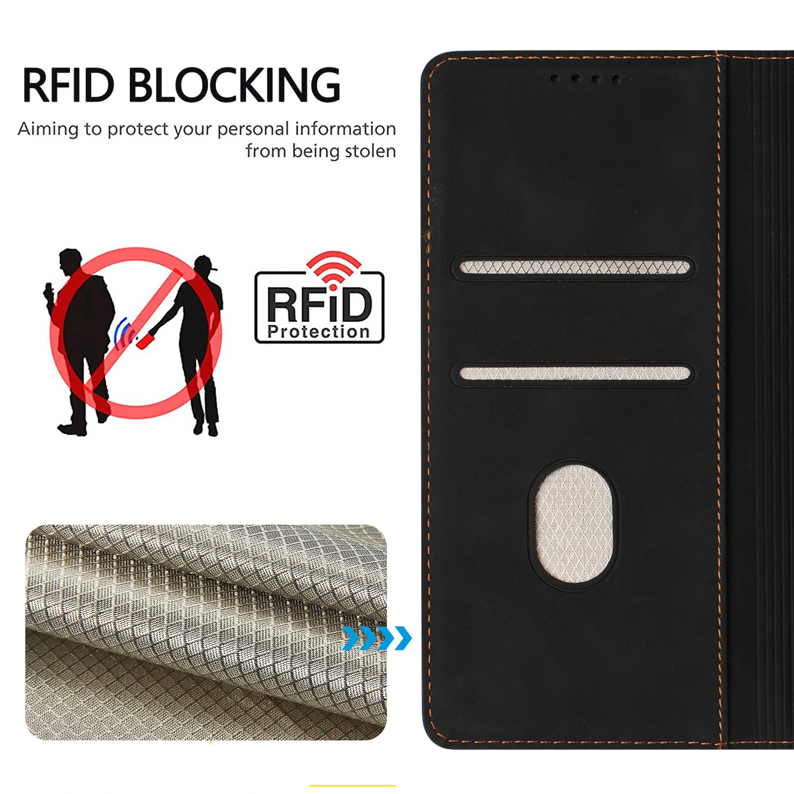 Magnetic Leather Wallet Flip Phone Case