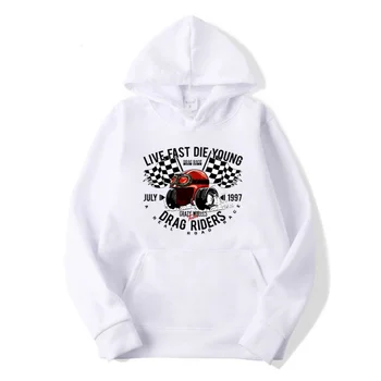 هوديي مطبوع عالي الجودة؛ بلوفر رياضي فضفاض مريح كاجوال للرجال والنساء