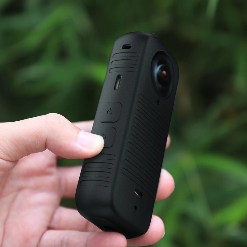 Insta360 X3 용 카메라 실리콘 보호 커버 렌즈 캡 케이스, 스크래치 방지 범프 스크래치 방지 목 끈
