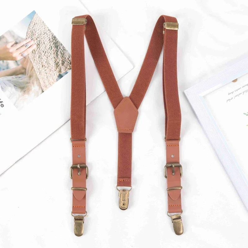 New Kids Suspenders Tuxedo Y-back 3 Clips Adjustable Elastic Trouser Braces Children Boys Girls Wedding Party Event Accessories