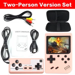 Compact Retro Handheld Game Console with 500 Built - In Classic Games (Pink Set)