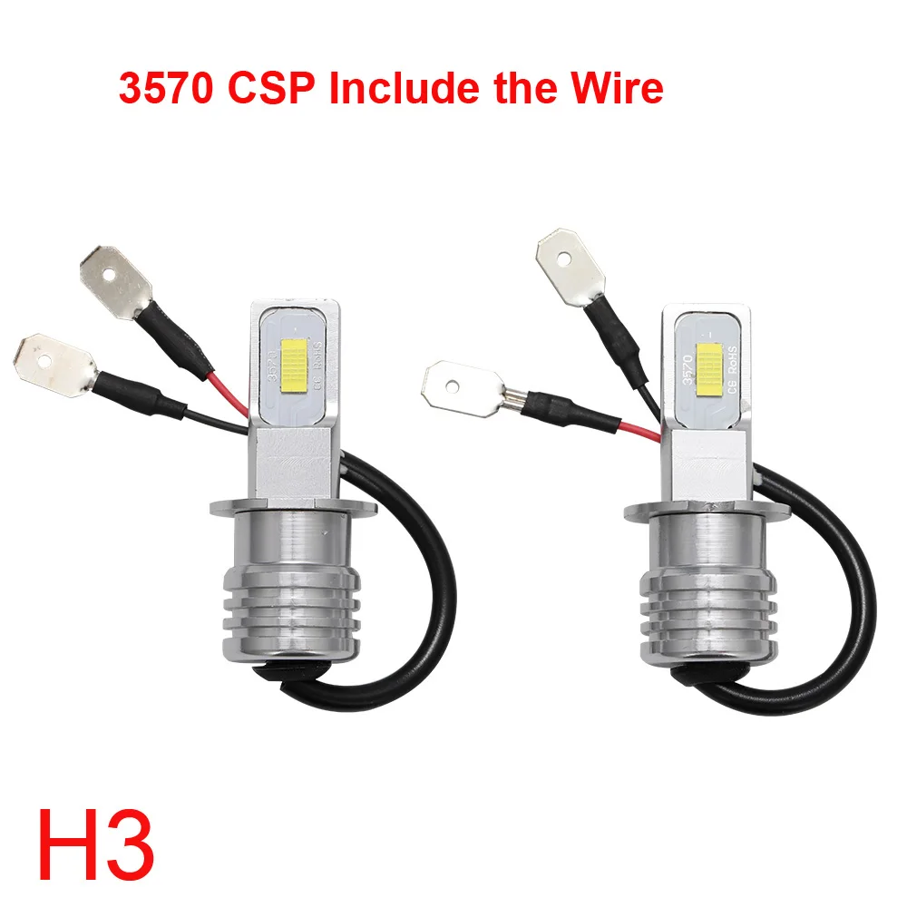 2Pcs H4 H7 LED Car Fog Light  H11 H8 H9 H1 H3 LED Headlight Bulbs 9005 9006 Hb3 Hb4 Auto Driving Running Lamps 20000LM 12V 6000K