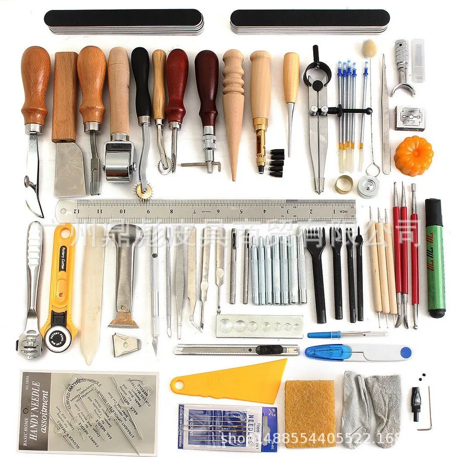 

Diy Leather Tools Diy 60 Piece Leather Craft Set Hand Sewn Diamond Chop Handmade Leather Craft Tool Set 10 Options