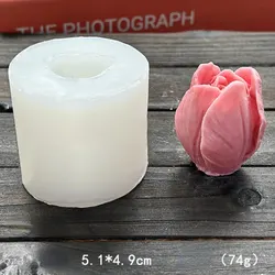 Versatile Silicone Mold Set with Floral and Heart Designs for Candles, Soap, and Chocolate Crafting (Tulip 01)