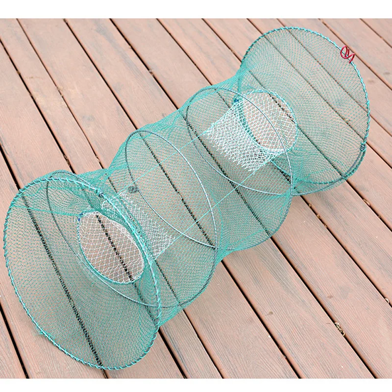 Rete Da Pesca Pieghevole Zite 55x25cm - Trappola Per Pesci, Gamberi E Granchi Portatile