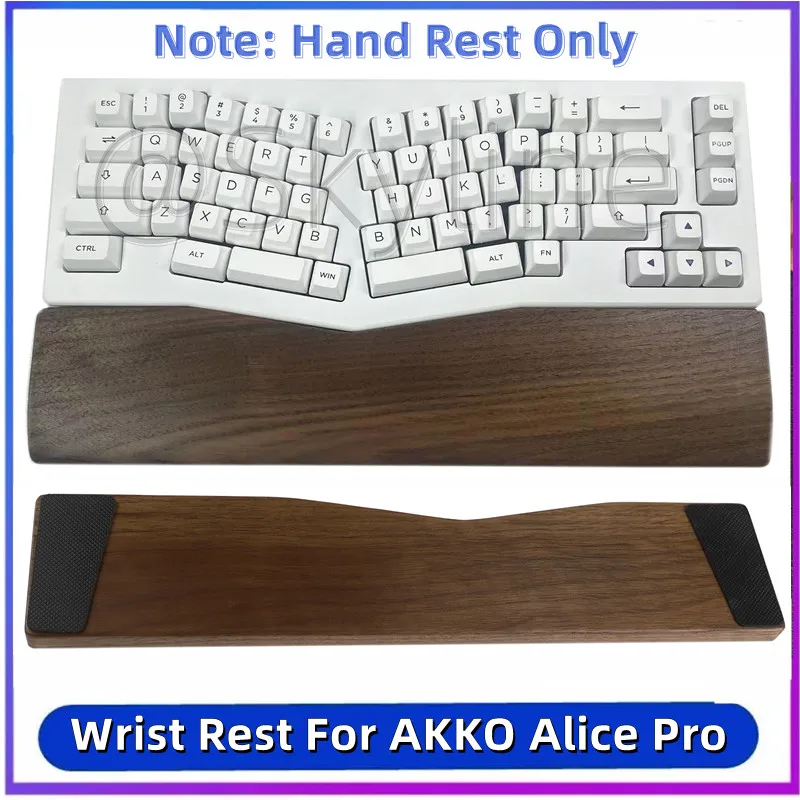 AliceKeyboardWoodenWristRestSolidWoodWalnutSuitableForAKKO