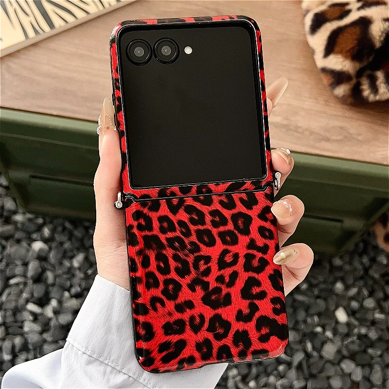 Luxury Leopard Print Shockproof Hinge Back Cover Fashion Case
