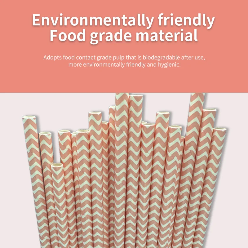 Paper Straws 12mm*190mm White 100p+6*197mm Pink Wave 200p Disposable Party Drinking Straws for Juices Shakes and Smoothies