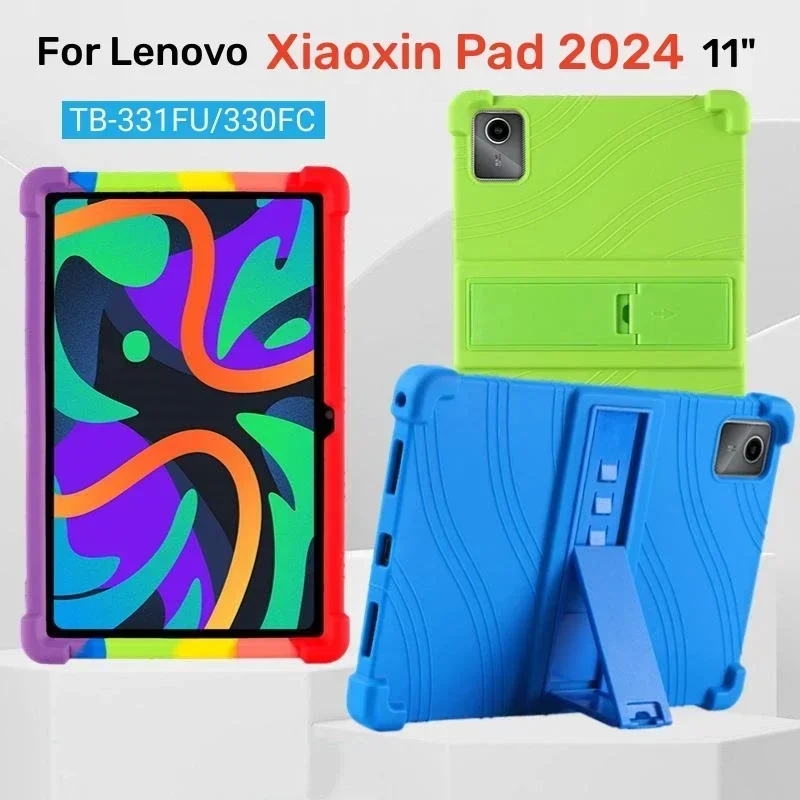 ForXiaoxinPad2024Case11SoftSiliconShockproofBackCoverFor