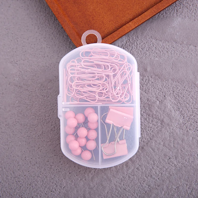 Versatile 3-in-1 Stationery Set - Cute Clips & Tacks for School and Office Accessories