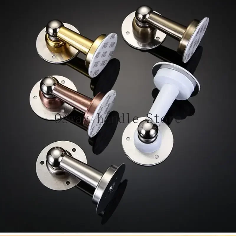 Stainless Steel Door Stopper Sticker Catch Floor Stop for Door Wind-Proof Wall Mounted Floor Mounted Holder anti-collision