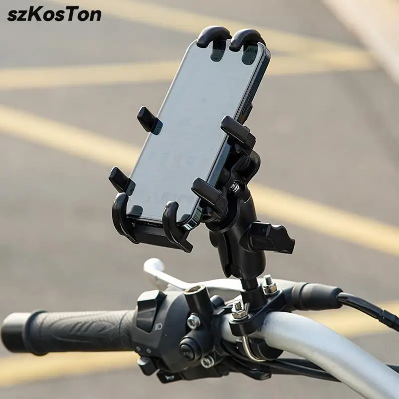 

Universal Anti-Shock Motorcycle Phone Mount for Electric Bikes Bicycles Phone Mount Holder for 4.7-7.1in Mobile Phone Shockproof