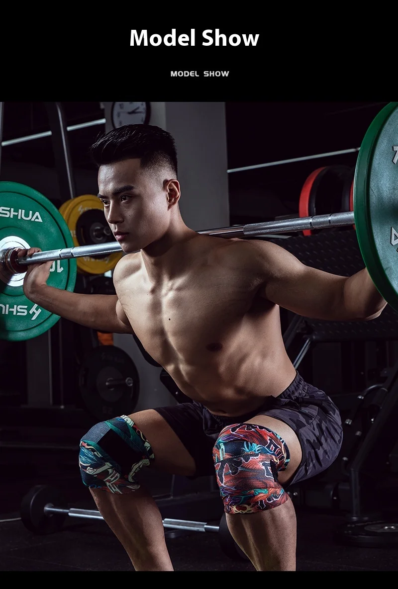 Description Picture 6 of itemFitness Knee Wraps for Weightlifting Workout Knee Pad Straps Weight Lifting Deadlift Bench Press Powerlifting Knee Protector